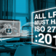 A blog banner by Magellan Solutions titled All Legal Process Outsourcing Providers Must Have ISO 27001:2013