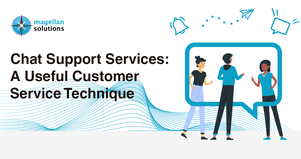 A blog banner by Magellan Solutions about Chat Support Services