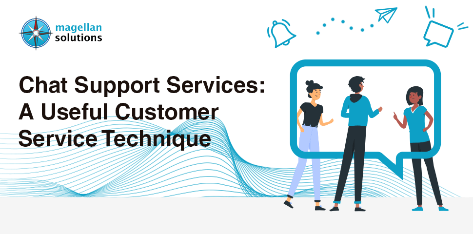 A blog banner by Magellan Solutions about Chat Support Services