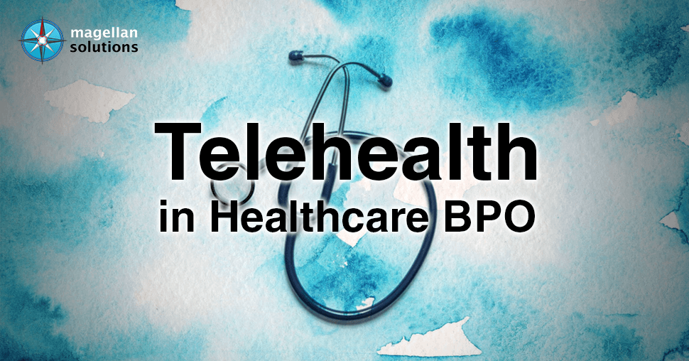 A blog banner for Telehealth in Healthcare BPO
