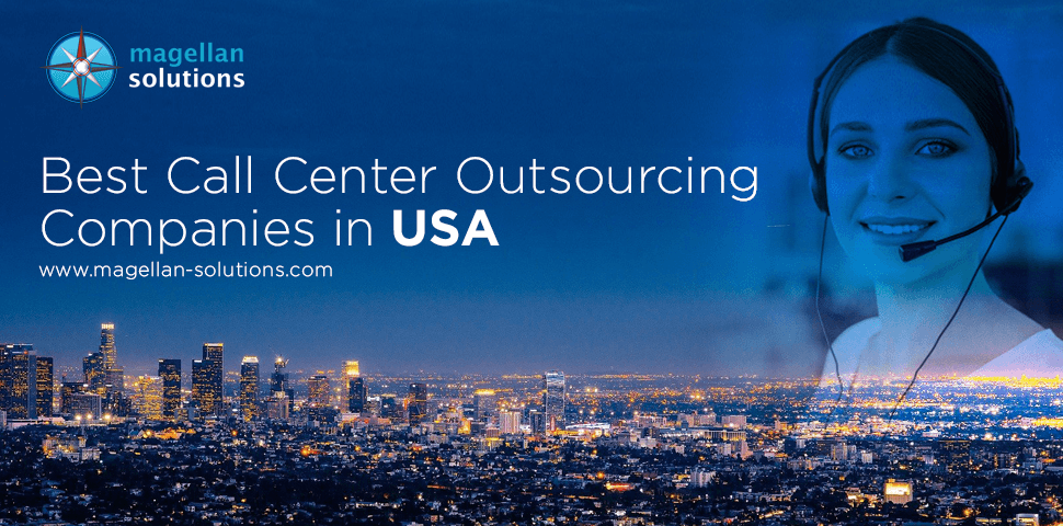 A blog banner by Magellan Solutions titled Best Call Center Outsourcing Companies in USA