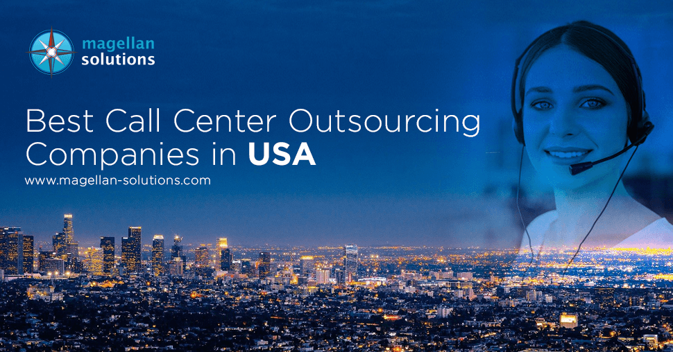 A blog banner by Magellan Solutions titled Best Call Center Outsourcing Companies in USA