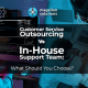 A blog banner by Magellan Solutions titled Customer Service Outsourcing Vs In-House Support Team: What Should You Choose?