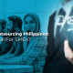 A blog banner by Magellan Solutions titled Call Center Outsourcing Philippines: Is It Beneficial For SMEs?