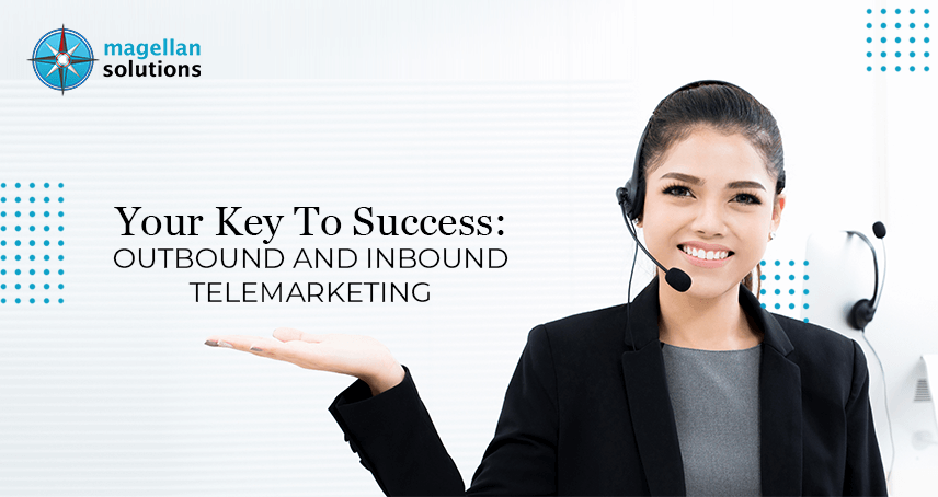 A blog banner for Your Key to Success: Outbound and Inbound Telemarketing