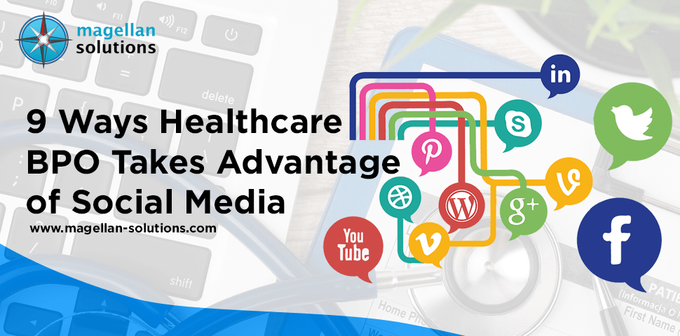 A blog banner for 9 Ways Healthcare BPO Takes Advantage of Social Media