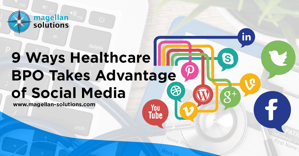 A blog banner for 9 Ways Healthcare BPO Takes Advantage of Social Media