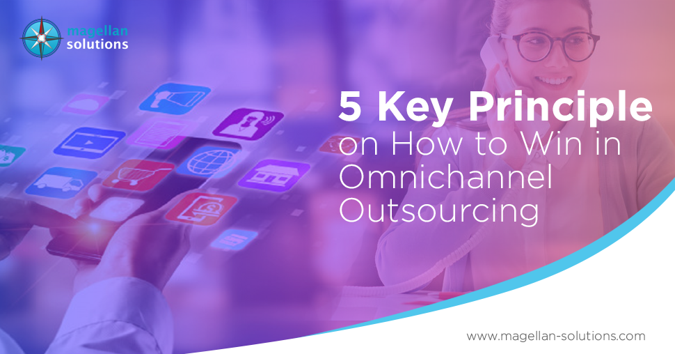 A blog banner by Magellan Solutions titled 5 Key Principle on How to Win in Omnichannel Outsourcing