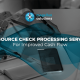 A blog banner by Magellan Solutions titled Outsource Check Processing Services For Improved Cash Flow