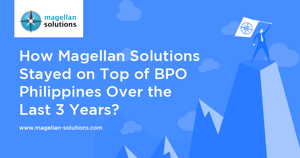 A blog banner by Magellan Solutions titled How Magellan Solutions Stayed on Top of BPO Philippines Over the Last 3 Years?