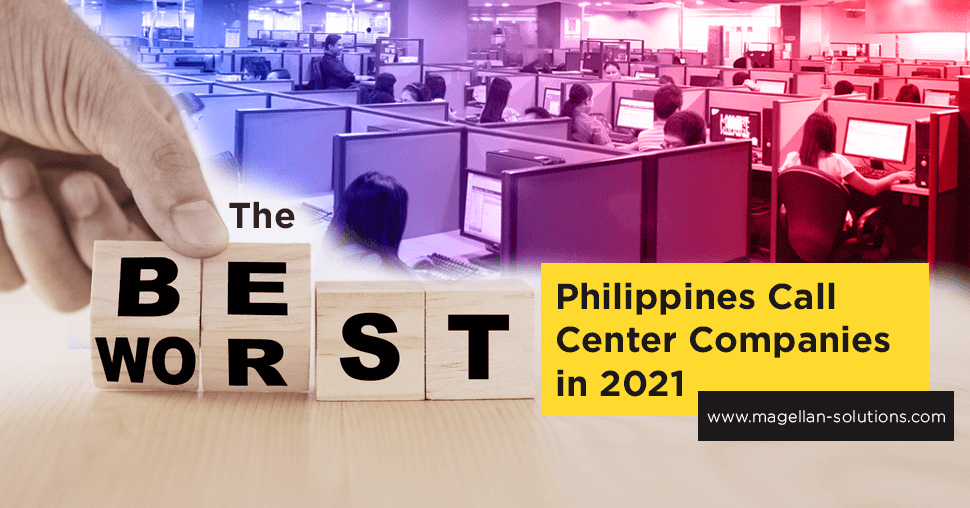 A blog banner by Magellan Solutions titled The Best & Worst Philippines Call Center Companies in 2021