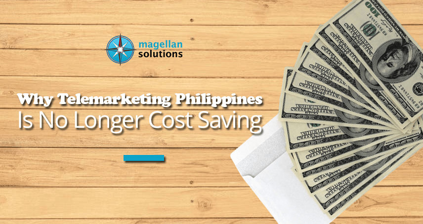 A blog banner by Magellan Solutions titled Why Telemarketing Philippines Is No Longer Cost Saving