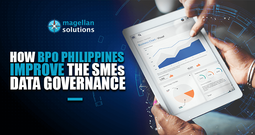 A blog banner by Magellan Solutions titled How BPO Philippines Improve the SMEs Data Governance