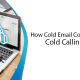 A blog banner by Magellan Solutions titled How Cold Email Compliments Cold Calling Service