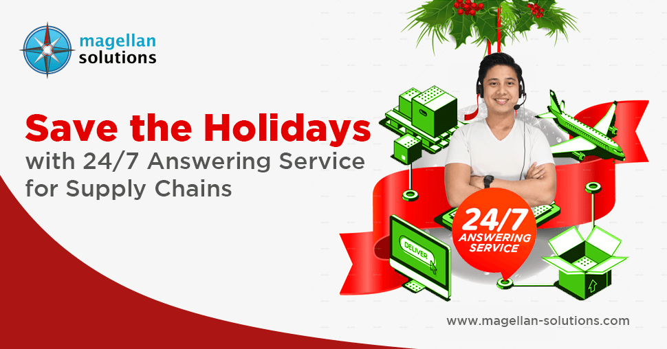 blog banner for Save Time, Save the Holidays with 24/7 Answering Service for Supply Chains