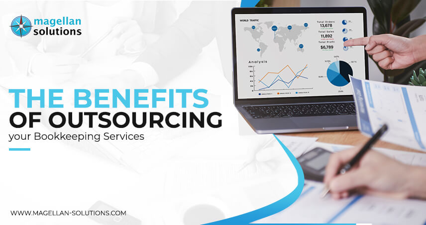 Benefits of Outsourcing Bookkeeping Services Banner by Magellan Solutions