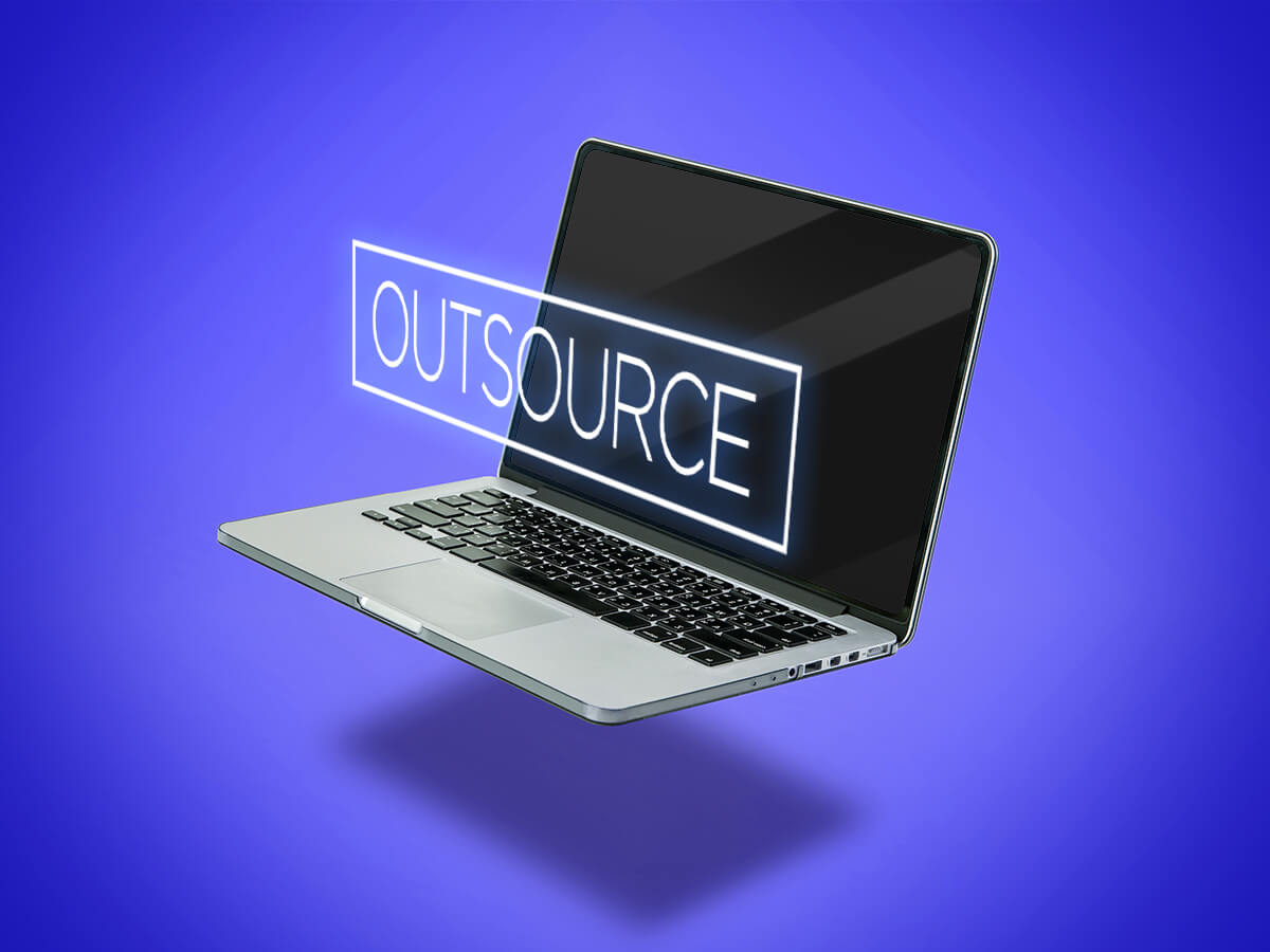 Computer with Outsource Text