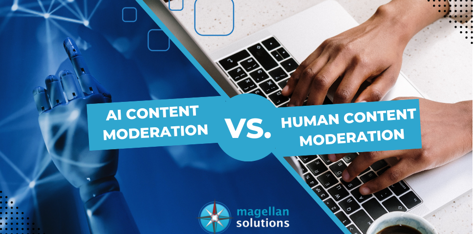 AI Content Moderation vs. Human Content Moderation banner