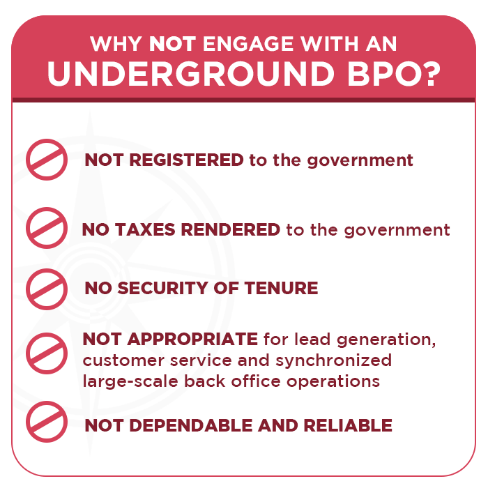 Why not engage with an undergraound BPO infographic