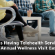 People waiting in How Does Having Telehealth Services Make Patients’ Annual Wellness Visit Easier? banner