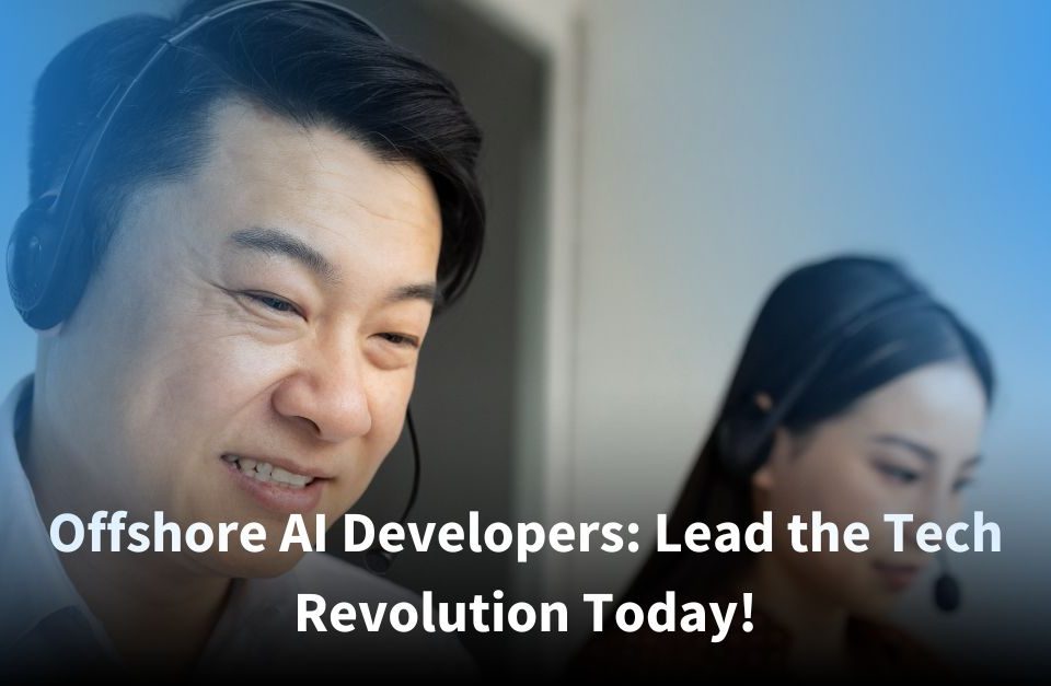 Dedicated offshore developers working on advanced AI projects, demonstrating global tech leadership through outsourcing.