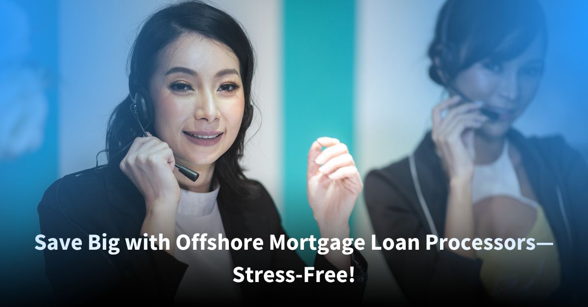 Customer support representatives providing stress-free mortgage loan processing services through outsourcing.