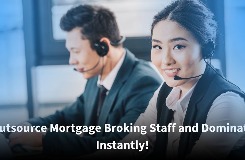 Focused and smiling mortgage broking team, showcasing the advantages of outsourced staff for business growth.